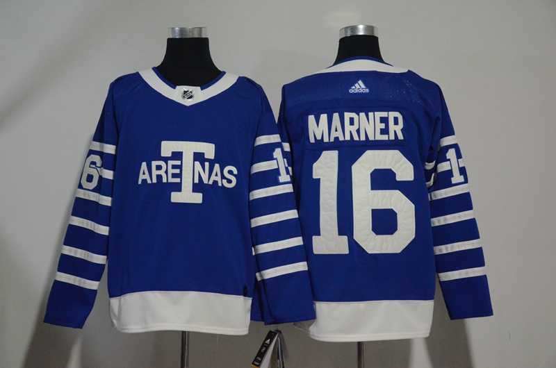 Toronto Maple Leafs #16 Mitch Marner Blue 1918 Arenas Throwback Adidas Stitched Jersey